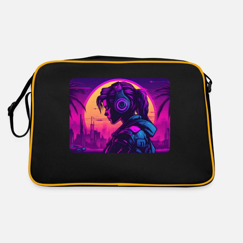Cyberpunk Artwork Retro Tasche