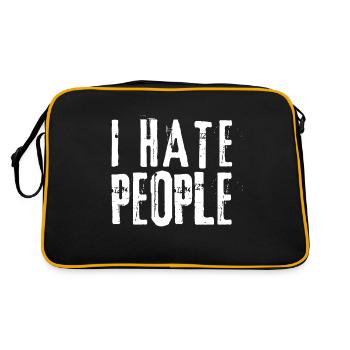I Hate People - Retro Bag - black/gold - Back