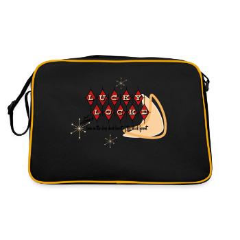 Lucky Locke Atomic 4 - Retro Tasche - Schwarz/Gold - Hinten