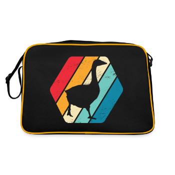 Oie Oiseau migrateur Oiseau Animal Nature Rétro - Sac Retro - noir/or - Dos