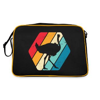 Oiseau d’autruche Oiseau Afrique Rétro - Sac Retro - noir/or - Dos