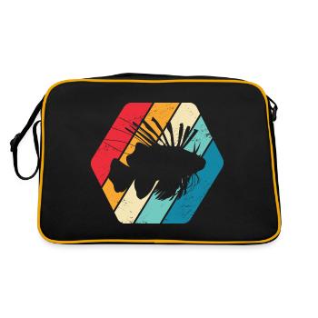 Lionfish Lionfish Pterois Ocean Diving Retro - Sac Retro - noir/or - Dos