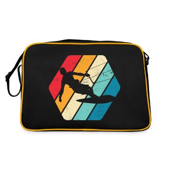 Kitesurf Kitesurfer Kitesurfer Sport Rétro - Sac Retro - noir/or - Dos