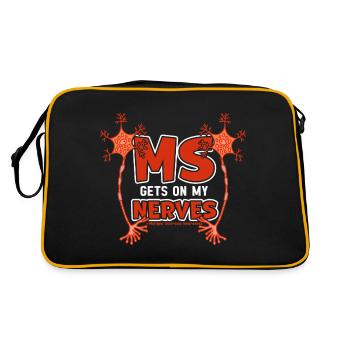 Multiple Sklerose Awareness Day Multiple Sklerose - Retro Tasche - Schwarz/Gold - Hinten
