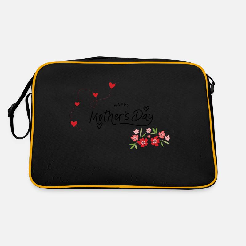 Happy Mothersday - Muttertagsgruß - Retro Tasche - Schwarz/Gold