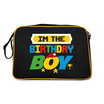 Im The Birthday Boy Game Gaming Family Matching - Sac Retro - noir/or - Dos