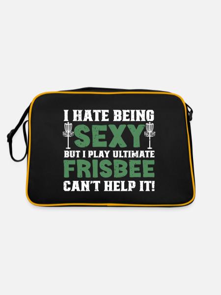 Disc Golf Player Frisbee Player - Sac Retro - noir/or - Dos