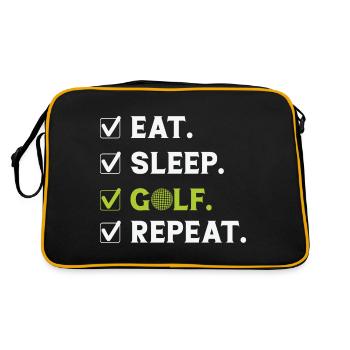 Golf Golfing Golfer Golfer Golf Club - Sac Retro - noir/or - Dos