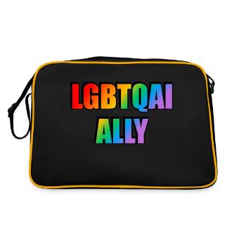Allié LGBTQ - Sac Retro - noir/or - Dos