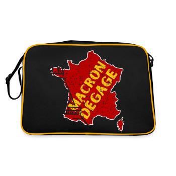MACRON DÉGAGE - Sac Retro - noir/or - Dos