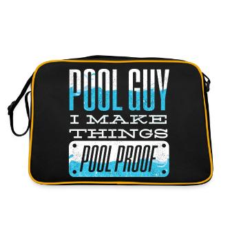 Pool Guy Cleaner Pool Service I Make Things Pool - Retro Bag - black/gold - Back