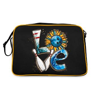Joueur de bowling d’amour - Sac Retro - noir/or - Dos
