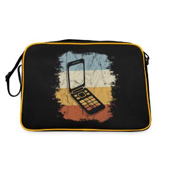 Retro Old School Folding Phone Vintage Flipphone - Retro Bag - black/gold - Back
