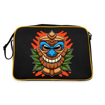 Tiki Statue - Sac Retro - noir/or - Dos