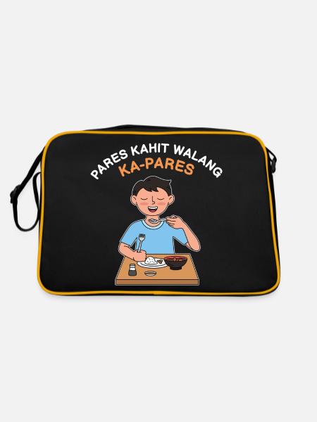 Design Fil-Am Pares pour les fiers Pinoys - Sac Retro - noir/or - Dos
