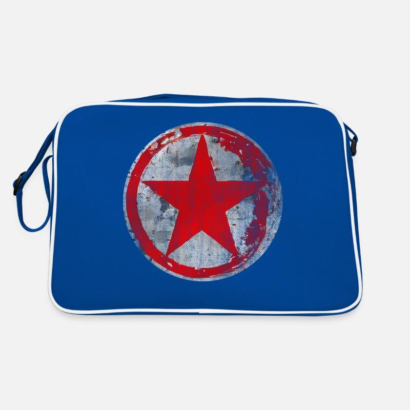 Stern Left vs. Right Red Political Retro Bag