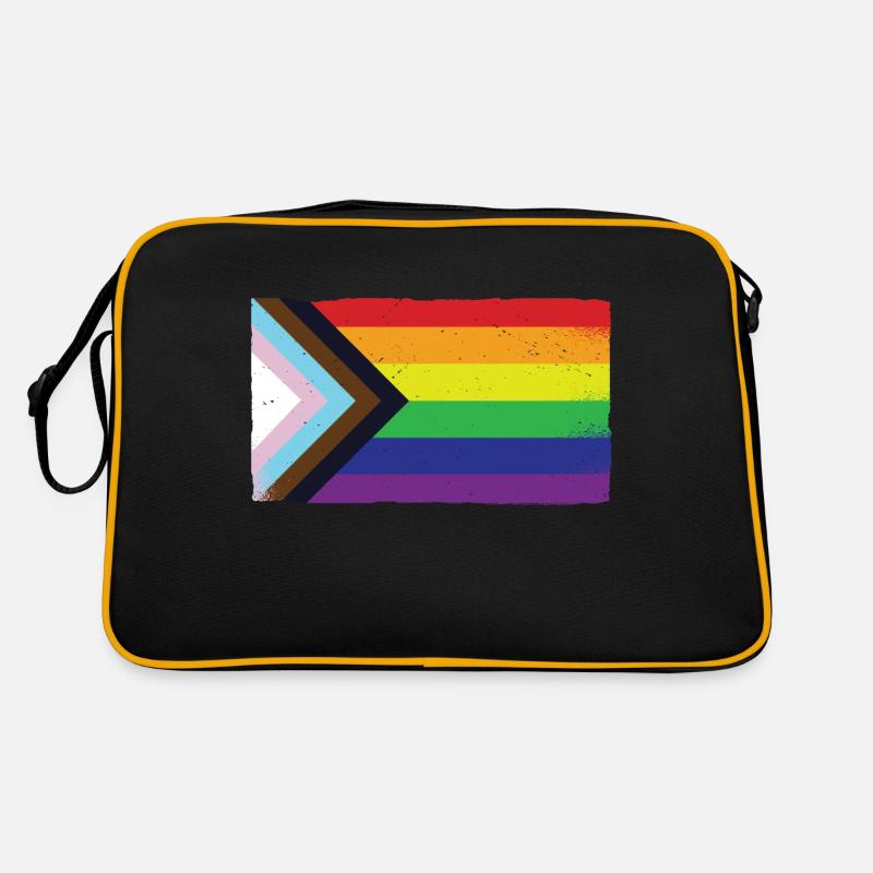 LGBTQIA Progress Pride Black Pride Arc-en-ciel Sac Retro