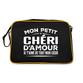 Cadeau chéri d'amour je t'aime de tout mon cœur - Sac Retro - noir/or - Dos