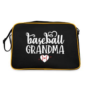 Baseball Grandma Heart Matching Family Grandma - Sac Retro - noir/or - Dos