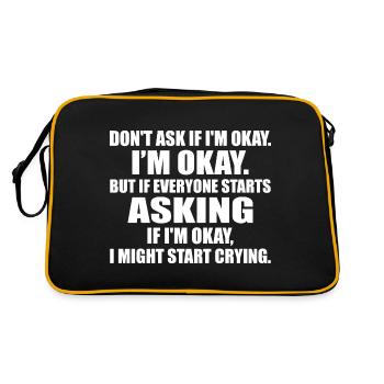 Don't Ask If I'm Okay Tees I'm Okay Tees - Sac Retro - noir/or - Dos