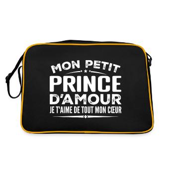 Cadeau prince d'amour je t'aime de tout mon cœur - Sac Retro - noir/or - Dos
