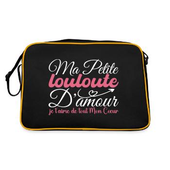 Cadeau louloute d'amour ma louloute je t'aime - Sac Retro - noir/or - Dos
