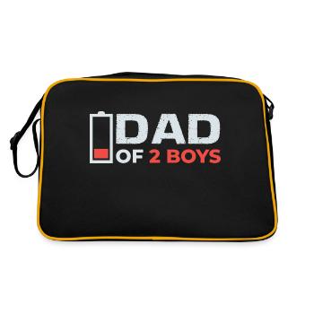Dad of 2 sons Father's Day Father Son Partner Look - Retro Bag - black/gold - Back