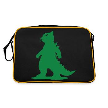 Chats Kajiu Design pour le chat monstre - Sac Retro - noir/or - Dos