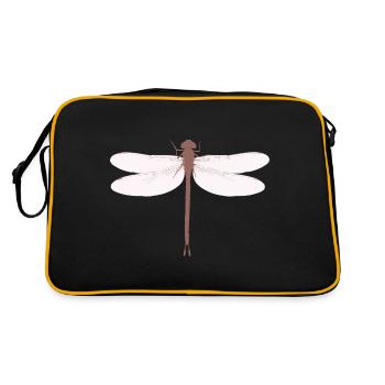 Libellule Odonata Cottagecore Gobelin - Sac Retro - noir/or - Dos