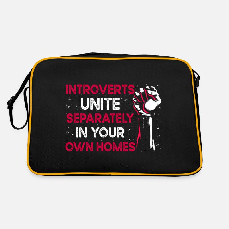 Introvertiert Schüchtern Antisozial Retro Tasche