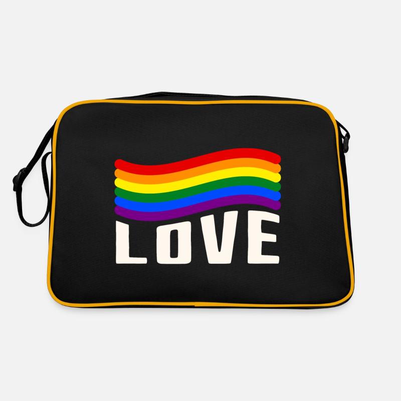 Liebe Gay Pride Regenbogen Retro Tasche