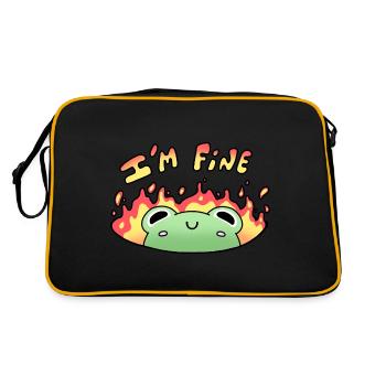 Grenouille « Je vais bien » - Sac Retro - noir/or - Dos