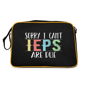 Sorry I Can't IEPS Are Due - Retro Bag - black/gold - Back