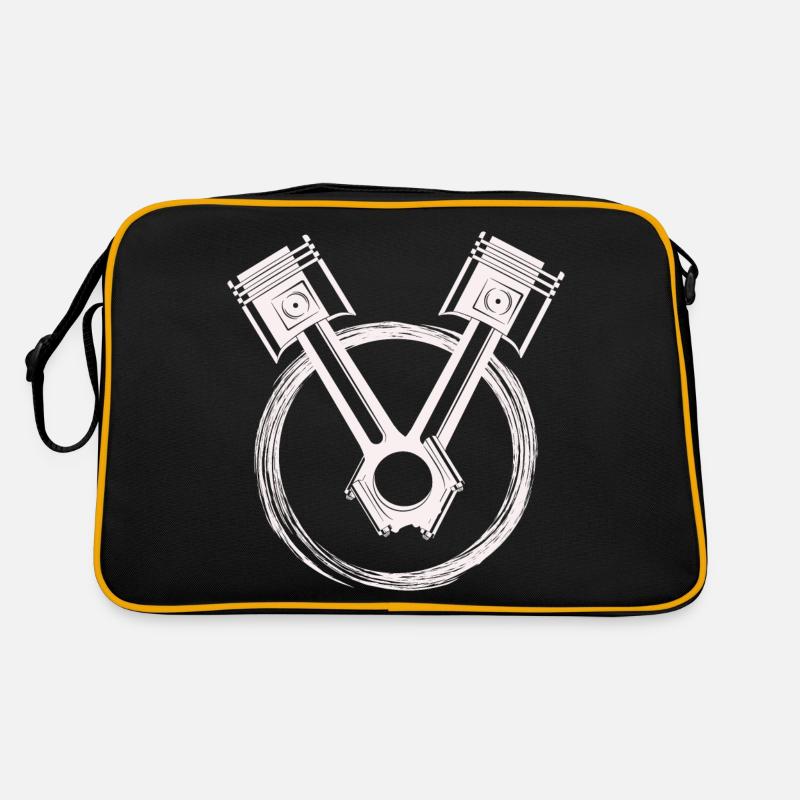 Werkstatt - Schraubendreher Schrauber Bastler - Retro Tasche - Schwarz/Gold