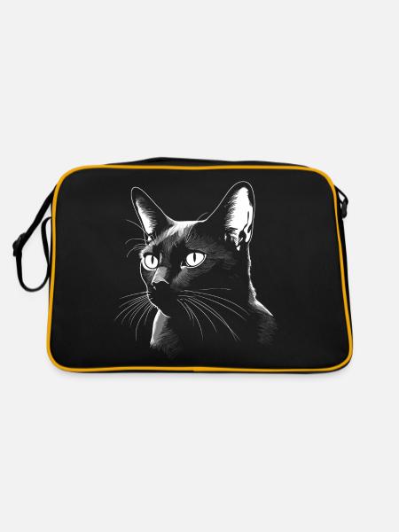 Black Cat Bombay Cat Outfit pour - Sac Retro - noir/or - Dos