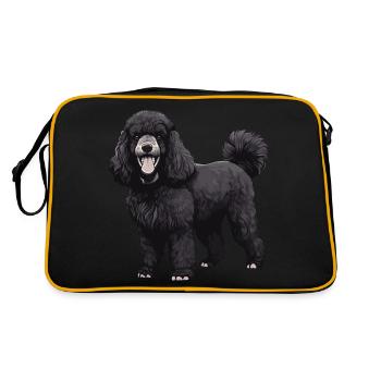 Caniche chien animal - Sac Retro - noir/or - Dos