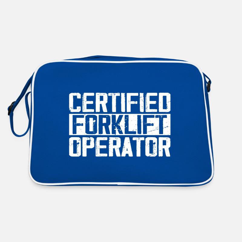 Zertifizierter Gabelstaplerfahrer Retro Tasche