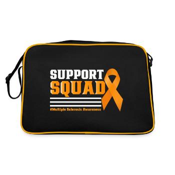 Multiple Sklerose Awareness Day Multiple Sklerose - Retro Tasche - Schwarz/Gold - Hinten
