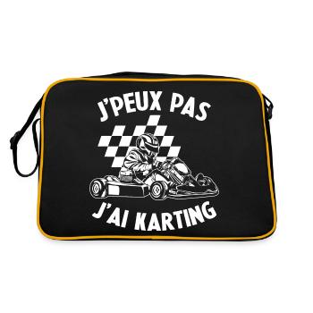 J'peux pas j'ai karting Cadeau - Sac Retro - noir/or - Dos