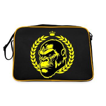 Gorilla Head - Retro Bag - black/gold - Back
