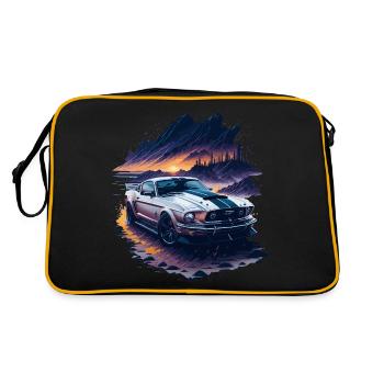Voiture de sport - Sac Retro - noir/or - Dos