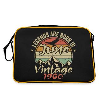 Anniversaire Juin 1960 né en Juin 1960 Rétro 1960 - Sac Retro - noir/or - Dos