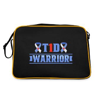 Diabetes Awareness Blue Diabetes Band Diabetes - Retro Bag - black/gold - Back