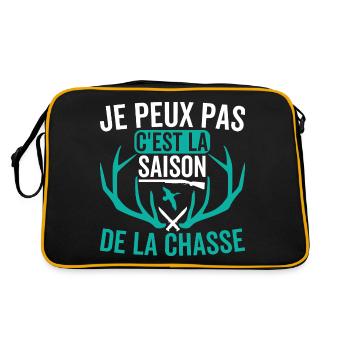Je Peux Pas C'Est La Saison De La Chasse Chasseur - Sac Retro - noir/or - Dos