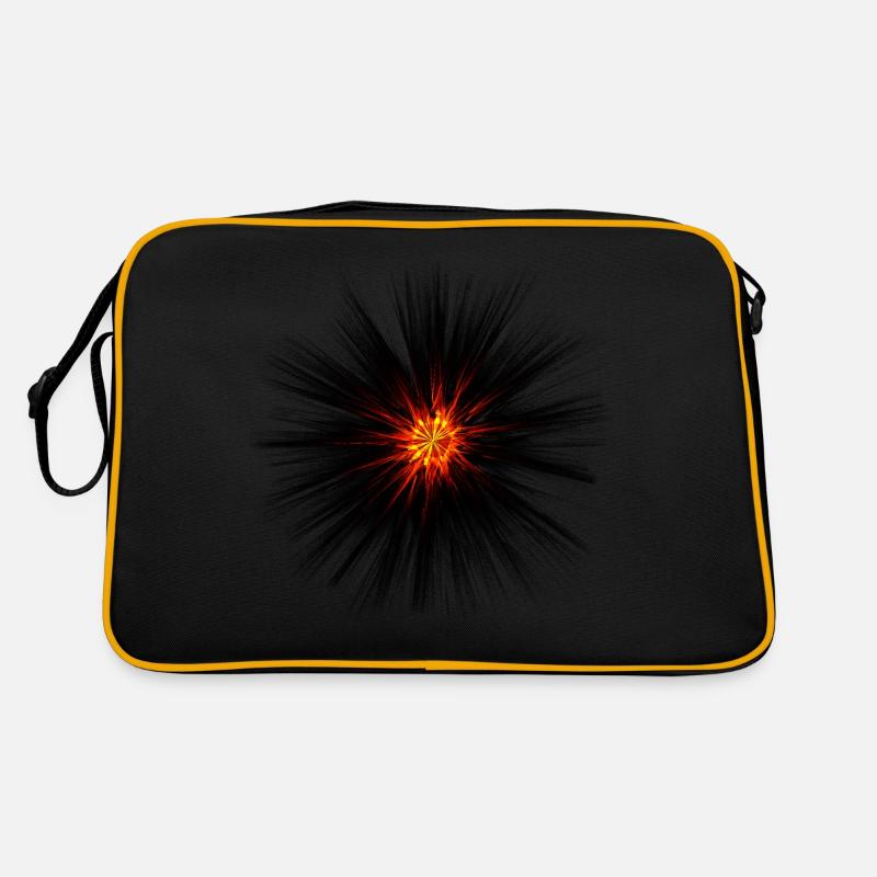 Dunkle Explosion - Retro Tasche - Schwarz/Gold