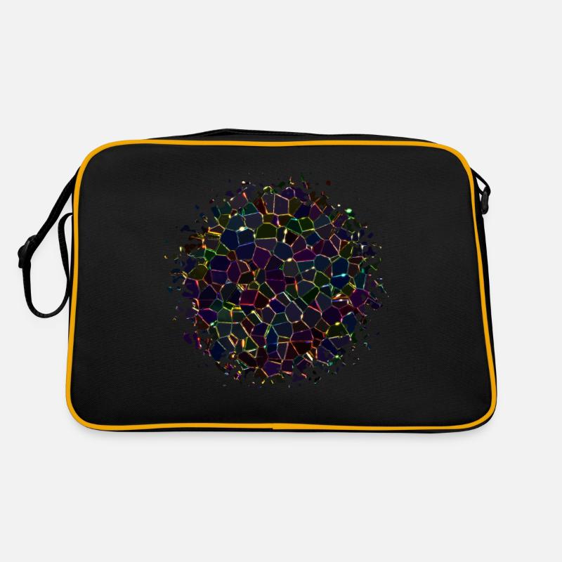 Colorful Geometric Blacklight Pattern Retro Bag