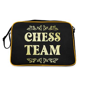 Chess Team - Retro Tasche - Schwarz/Gold - Hinten