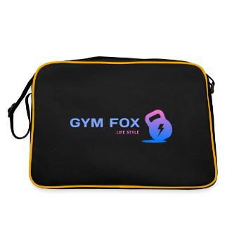 GYM FOX - Motivating Gym and Fitness Designs - Retro Bag - black/gold - Back