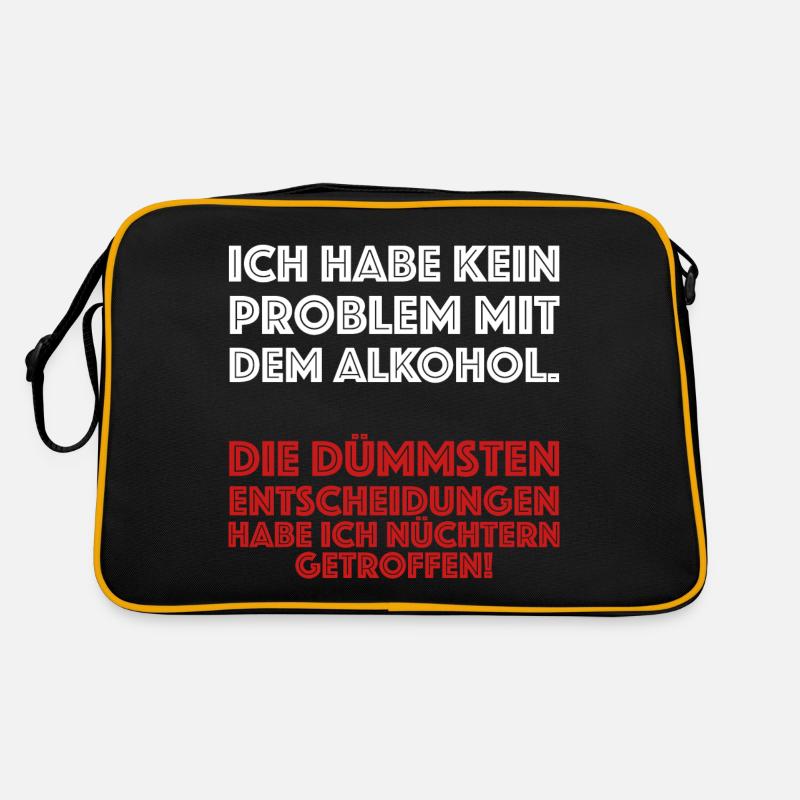 Ich habe kein Problem mit dem Alkohol | Bier, Fun Retro Tasche