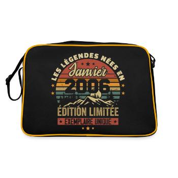 Légendaire depuis Janvier 2006 Vintage Cadeau 2006 - Sac Retro - noir/or - Dos